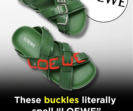 Loewe Spells Out Its Name In The Buckles Of New Sandals