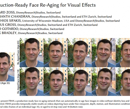 (Paper) Disney Research Unveils Amazing AI Tool for Production Ready Aging Visual Effects