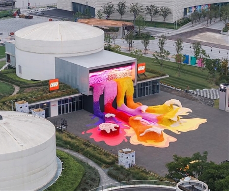 LEGO Builds A Giant Wave From 380,000 Flowers In Shanghai