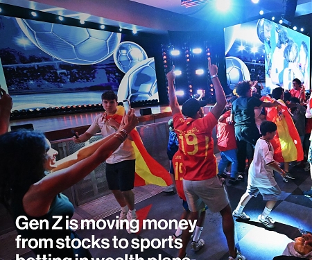 Gen Z Is Moving Money From Stocks to Sports Betting in Wealth Plans