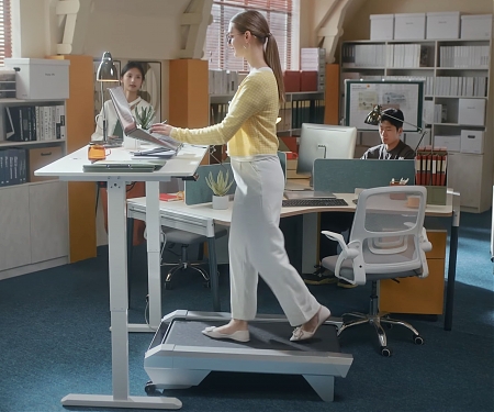 CyberTruck-Inspired Treadmill Targets an Unobtrusive At-Work Workout