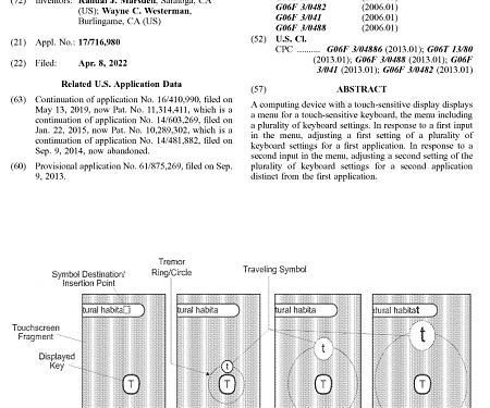 (Patent) Apple Seeks to Patent a Method for Animating a Virtual Keyboard
