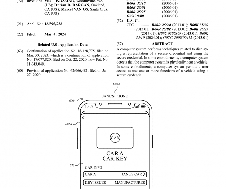 (Patent) Apple Granted Patent For ‘Mobile Key Enrollment And Use’