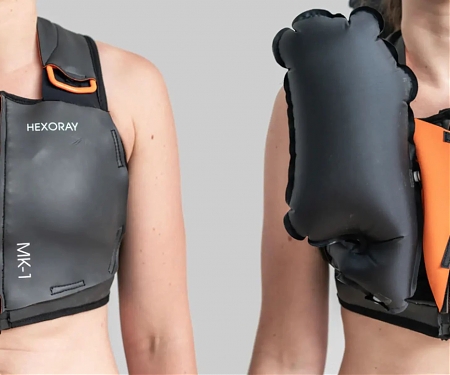 The SwimVest : Inflatable Airbag for Swimmers