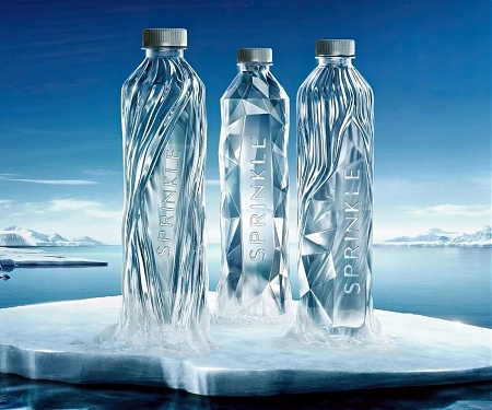 These Water Bottles Capture The Process Of Glaciers Melting Into Spring Water