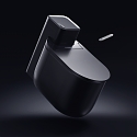 Clean Black Smart Toilet