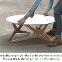 Boulon Blanc Transformable Table