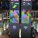 (Video) Play a Giant Game of Tetris Tower on Roof of Skyscraper in Osaka, Japan