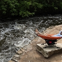 Folding Camping Hammock Travels Light and Sets up without the Trees - The Mock One