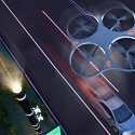 Flying Poles Direct The Drone Highway + Driverless Car System of the Future