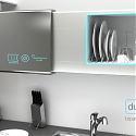 DualWash : Two Sided Dishwasher Doubles as Kitchen Cabinet