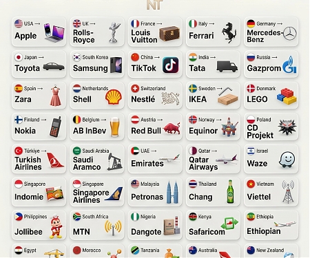 (Infographic) Countries And Their Most Famous Brands