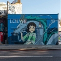 From Loewe to Swarovski, hand-painted murals get a luxury upgrade