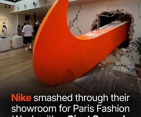 Nike Turned Its Swoosh Into A Full-Sscale Iinstallation In Paris.