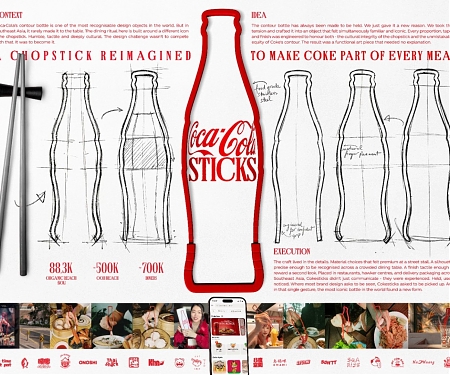 Coca-Cola Turned Its Iconic Contour Bottle Into A Chopstick