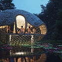 Floating Lakeside Pod Lets Visitors Meditate to the Sound of Water and Nature