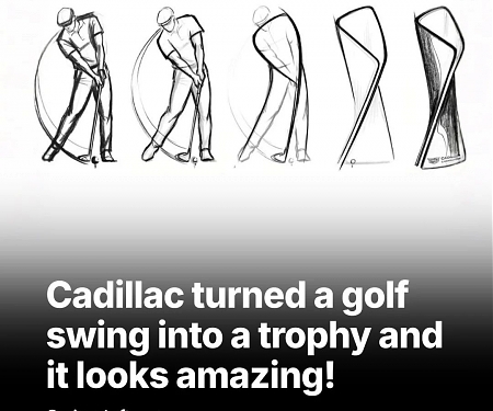 GM Industrial Design “Communicates Gesture Of The Swing” For Golf Tournament Trophy